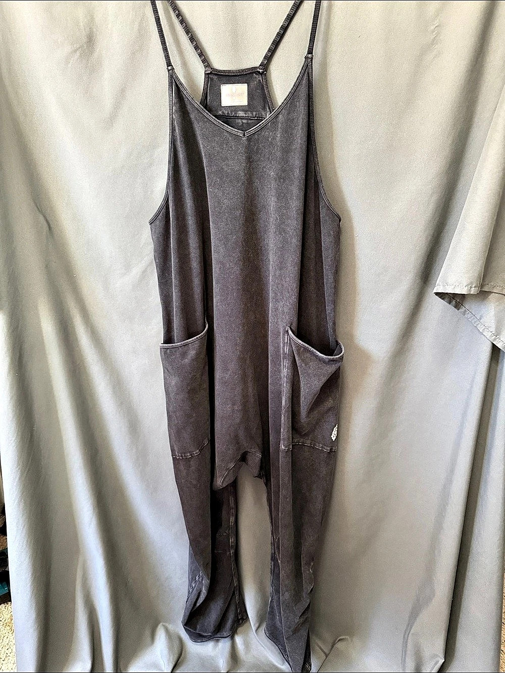 Free People Movement Balck Utility Jumpsuit Size Medium Like New